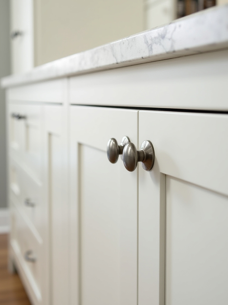 Cohesive kitchen hardware enhancing furniture appearance