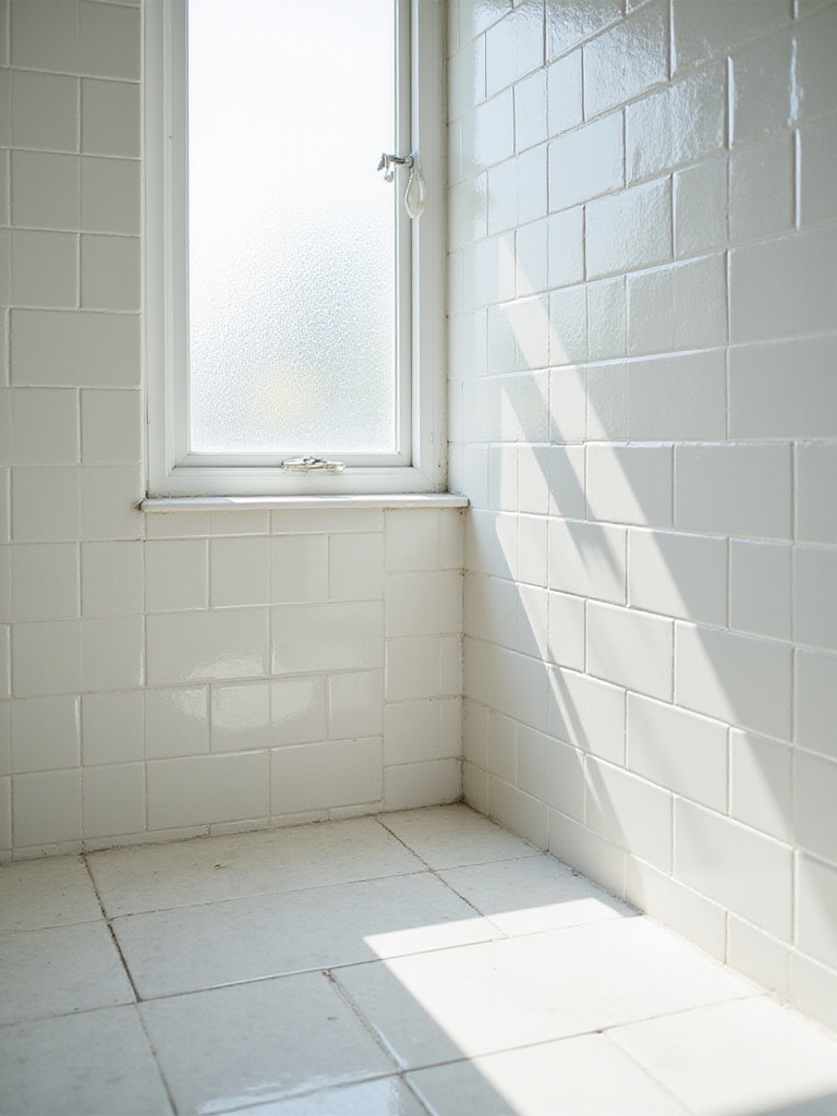 Bright and clean bathroom with newly re-grouted tiles