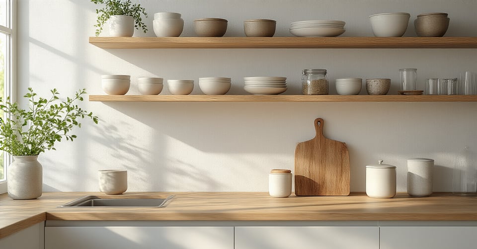 24 Stunning Kitchen Shelves Decor Ideas