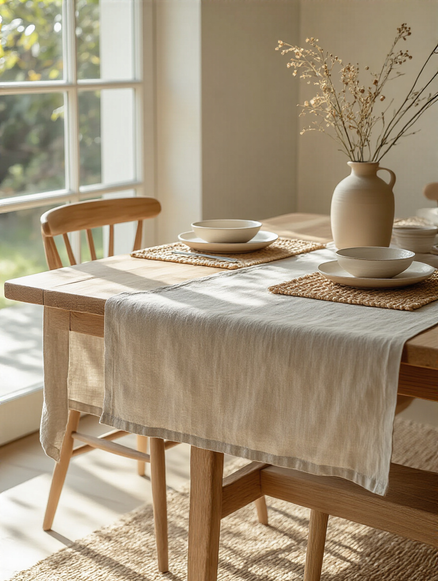 Portrait view of a base layer setup on a kitchen table