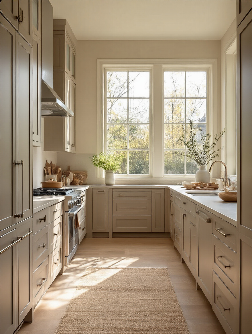 Portrait of a modern kitchen ready for a needs audit, clean and well-lit.