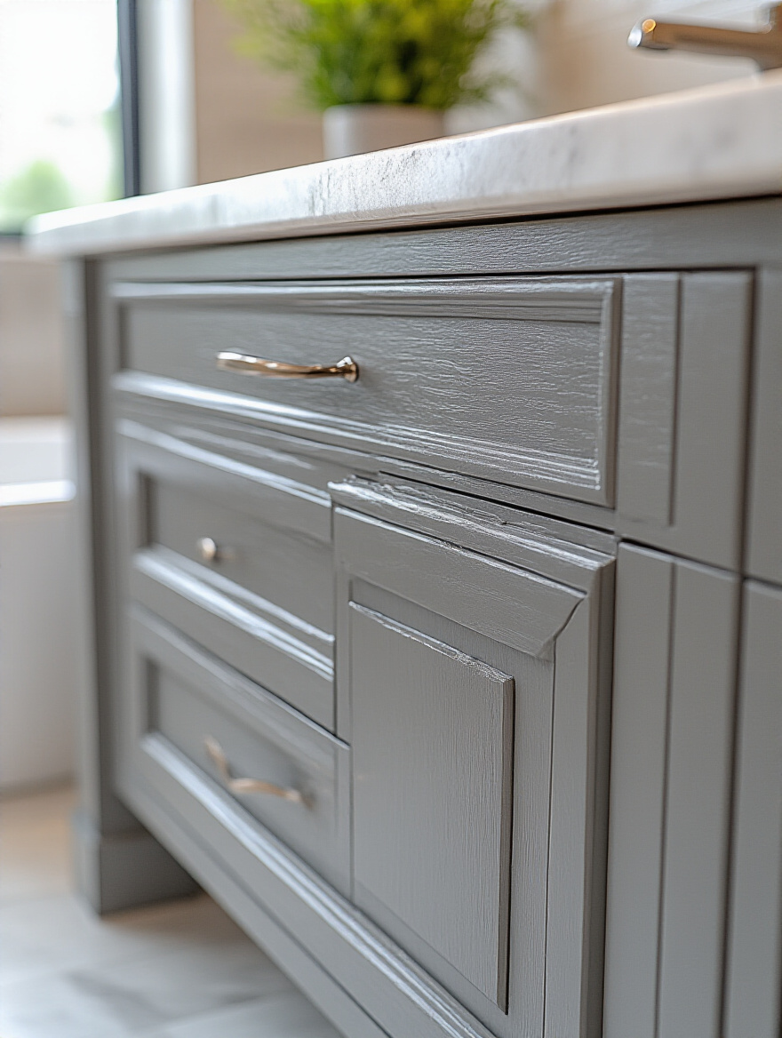 A brightly lit, perfectly organized bathroom cabinet interior, showcasing clear storage bins with various toiletries and ample empty space, embodying effective decluttering strategies.