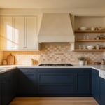 These kitchen decorating designs combine material-led choices — textured stone, custom hoods, and layered lighting — to create spaces with genuine character rather than generic style.