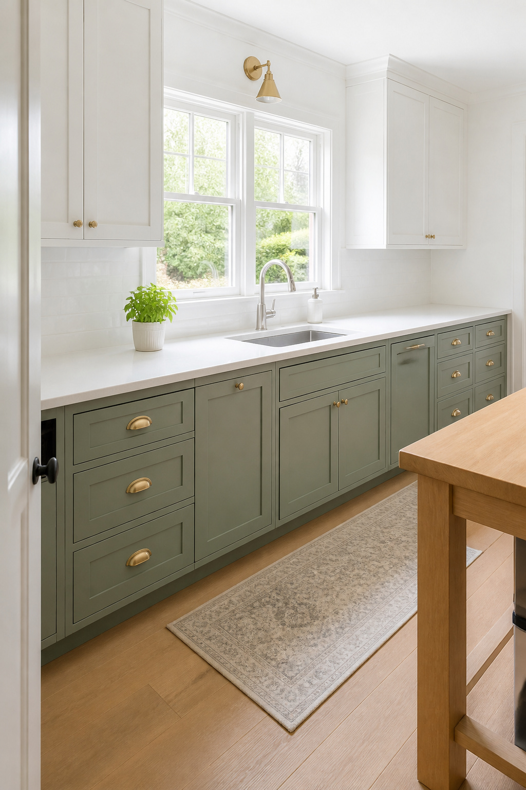 Clear countertops require no spending — but they produce a perceived increase in kitchen size of 20–30% and make every other design decision in the room read more clearly.