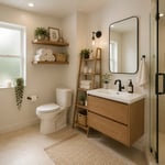 A layered approach to small bathroom storage — combining vertical shelving, drawers, baskets, and built-ins — transforms even the most space-limited bathroom into a room that actually works.