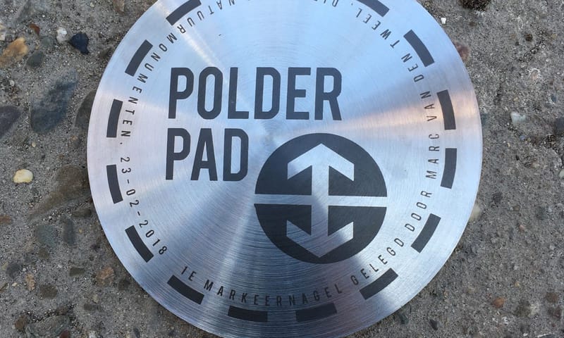 Polderpadmarkering bij Belevenisboerderij Schieveen