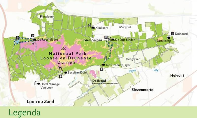 Hondenloslooproutes op de kaart
