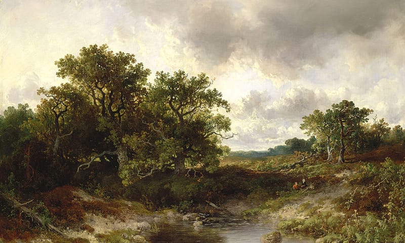 Wodanseiken langs Wolfhezerbeek - schilderij van J.W. Bilders