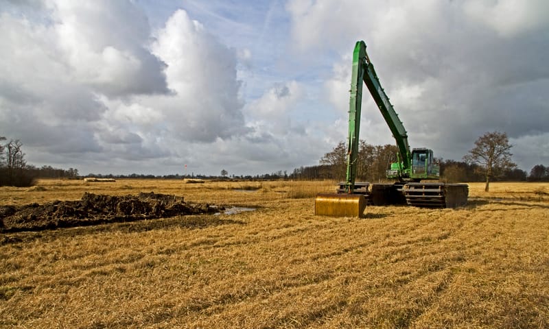 Waterking aan het werk in de Nieuwkoopse Plassen