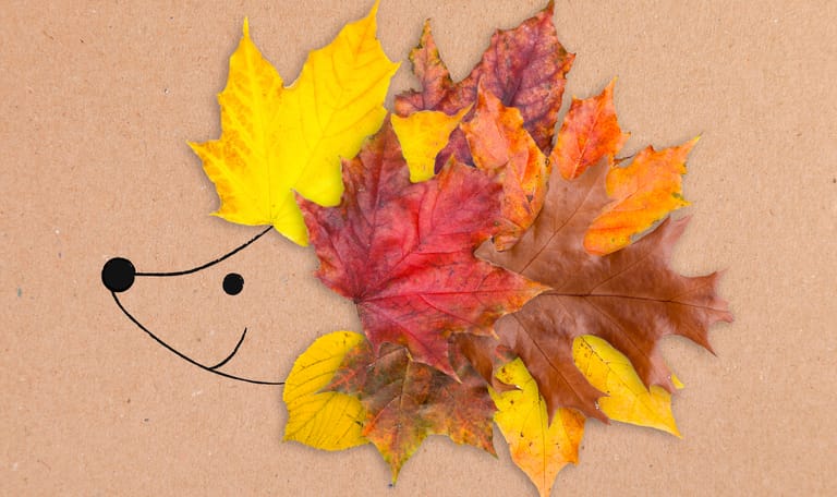 Dierenfiguren maken van bladeren