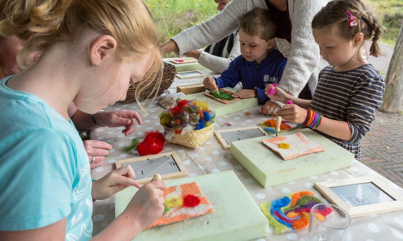 Schilderijtje maken van wol