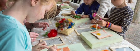 Schilderijtje maken van wol