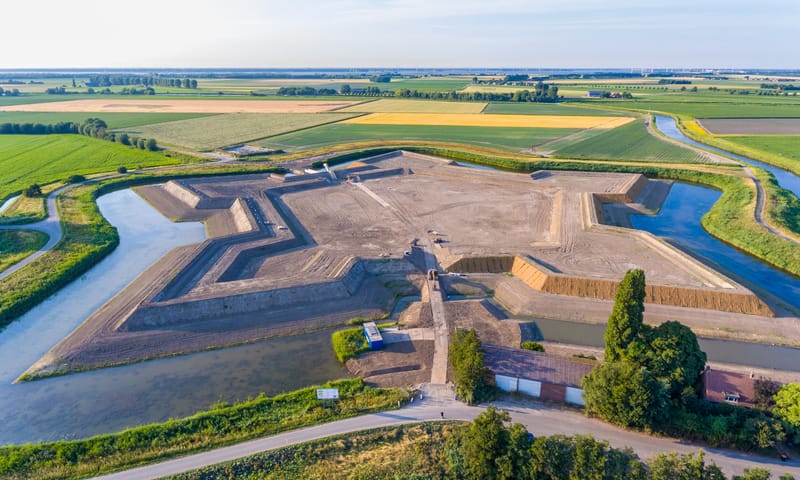 Fort Henricus vanuit de lucht