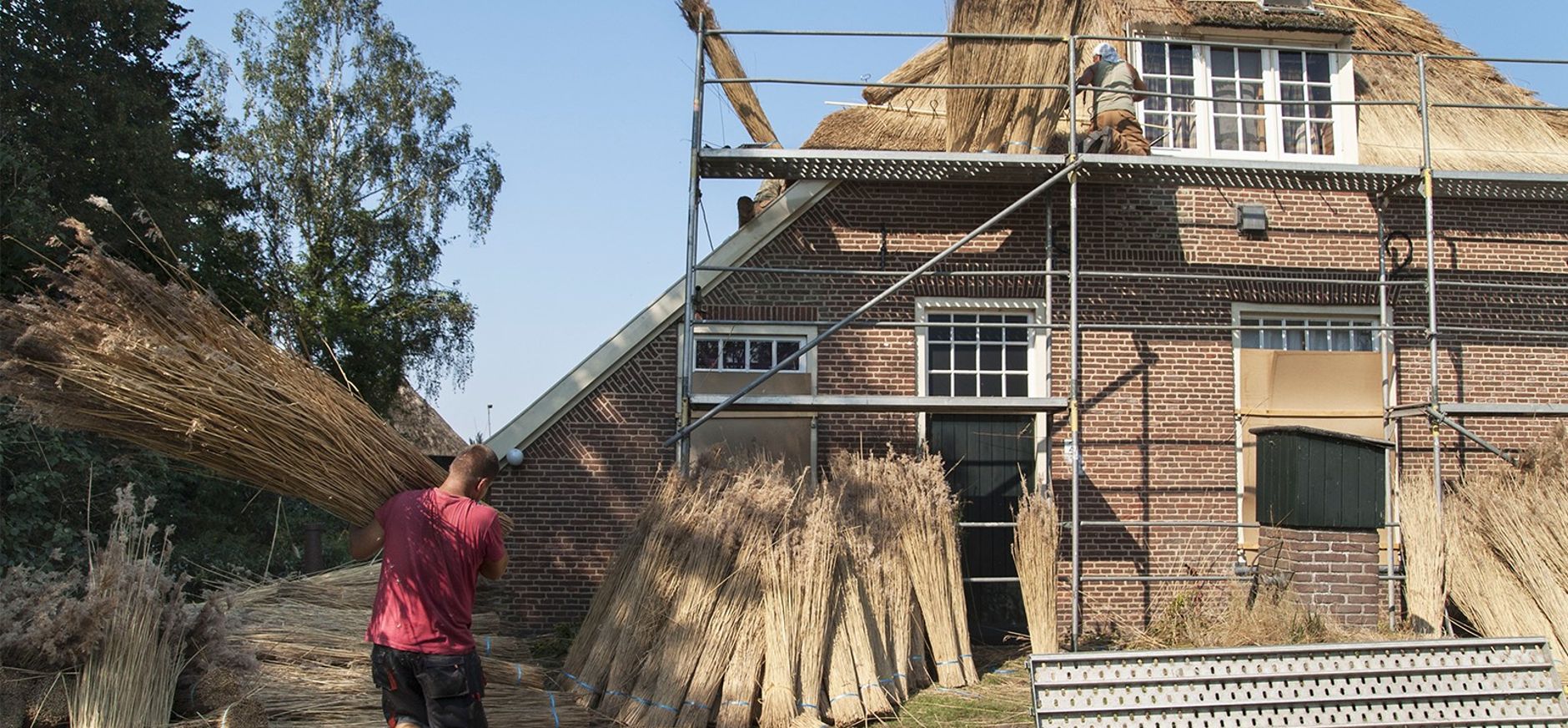 In de steigers