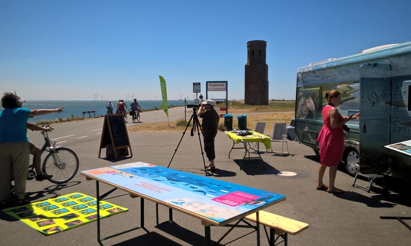Deltawagen bij de Plompe Toren Oosterschelde