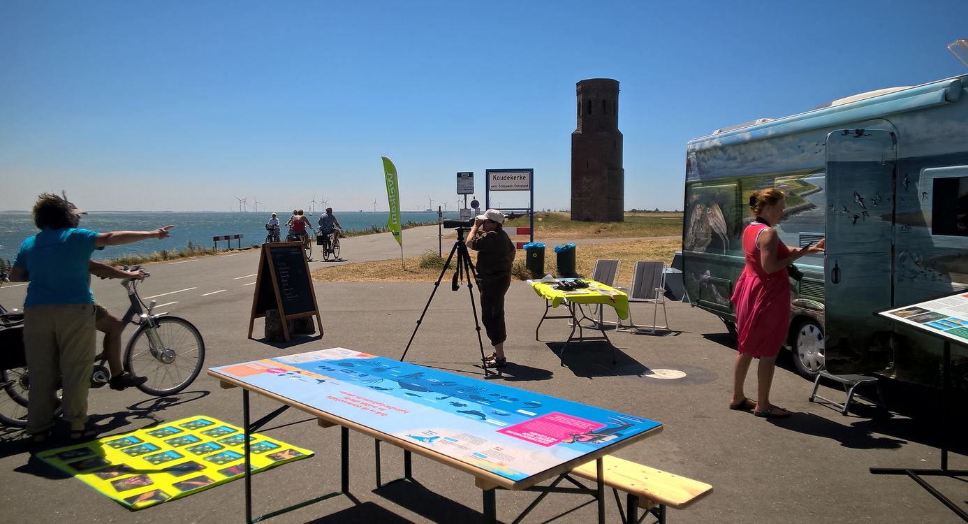 Deltawagen bij de Plompe Toren Oosterschelde