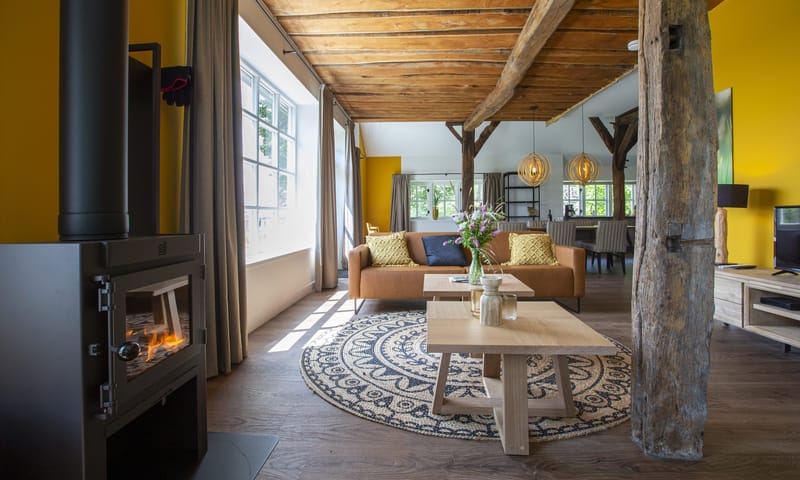 Woonkamer van vakantiewoning De Diekel