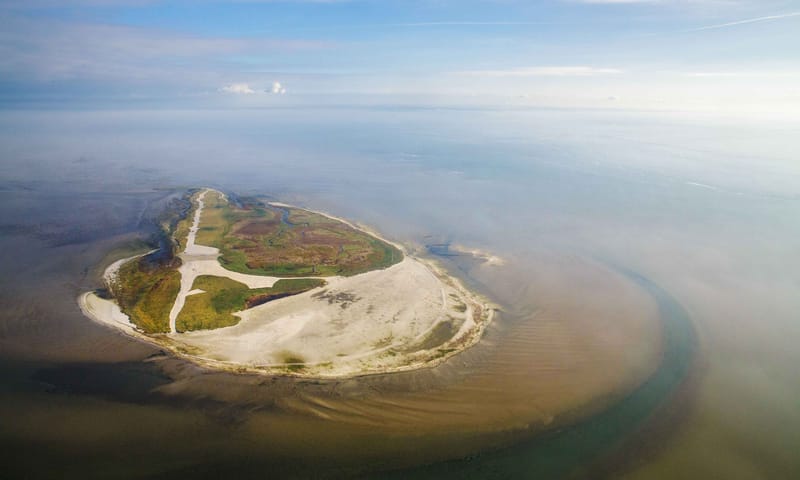 Eiland Griend vanuit de lucht