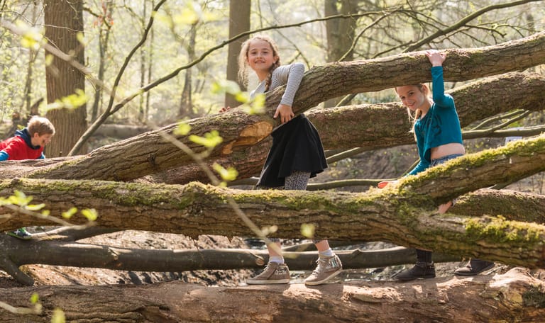 meisje in speelnatuur