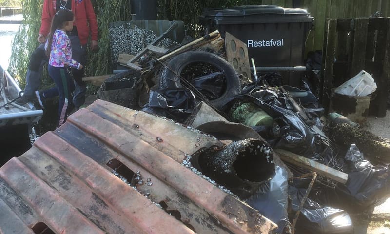 afval clean-up actie Spiegelplas