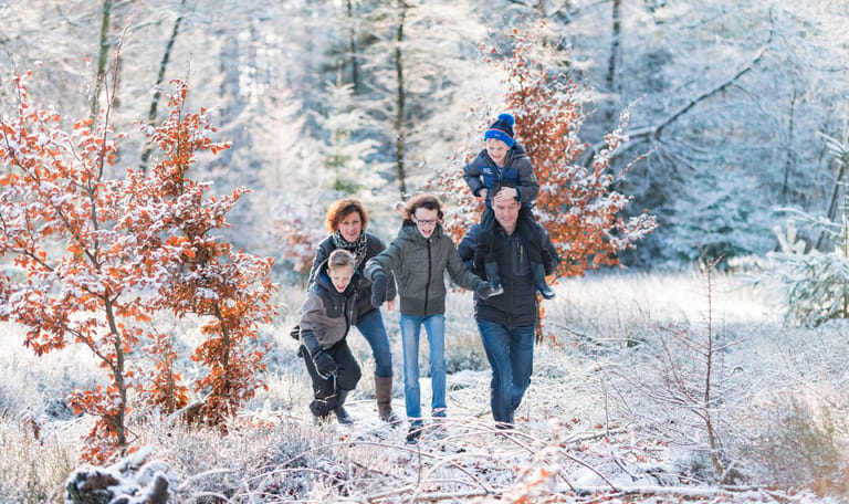 Gezin winter