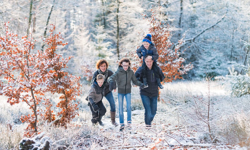 Gezin winter