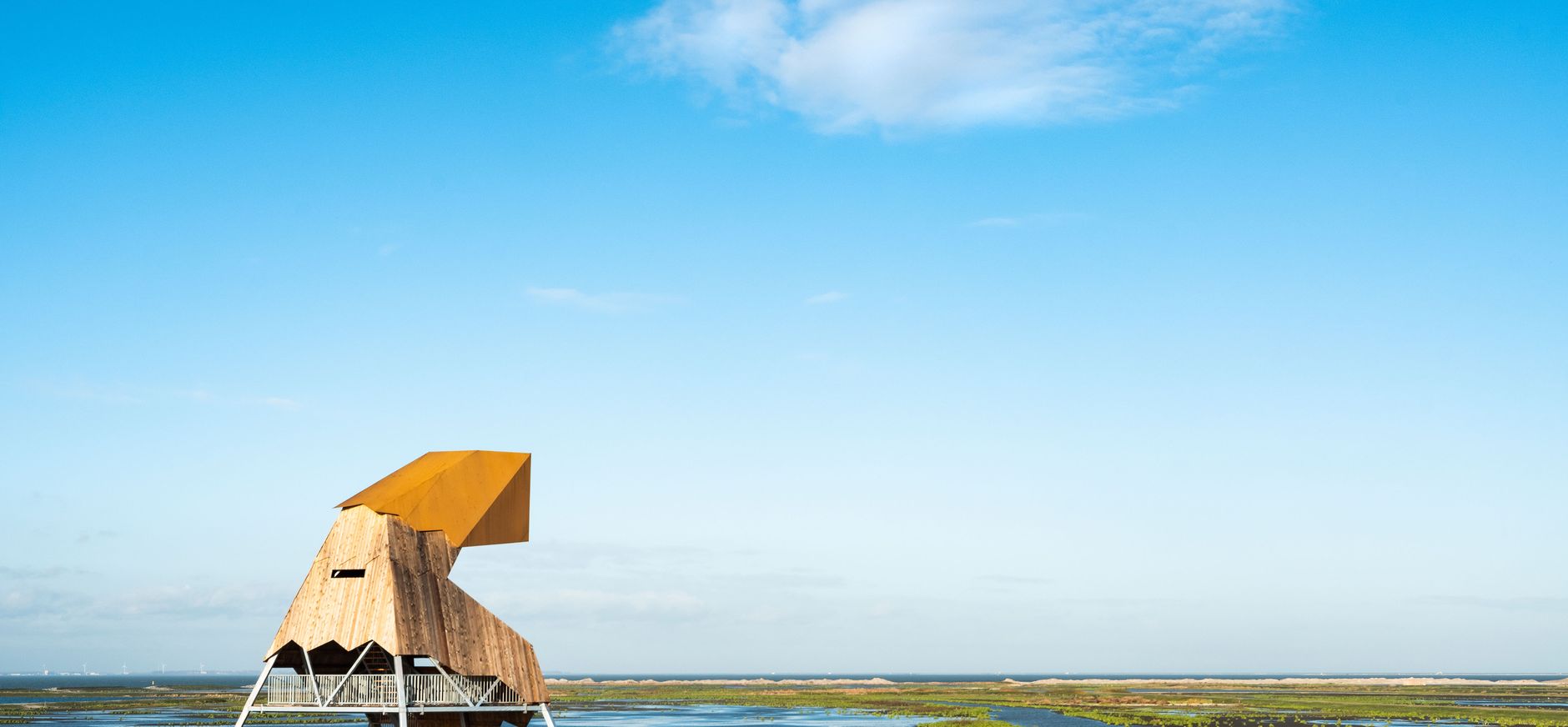 Uitkijktoren op Marker Wadden