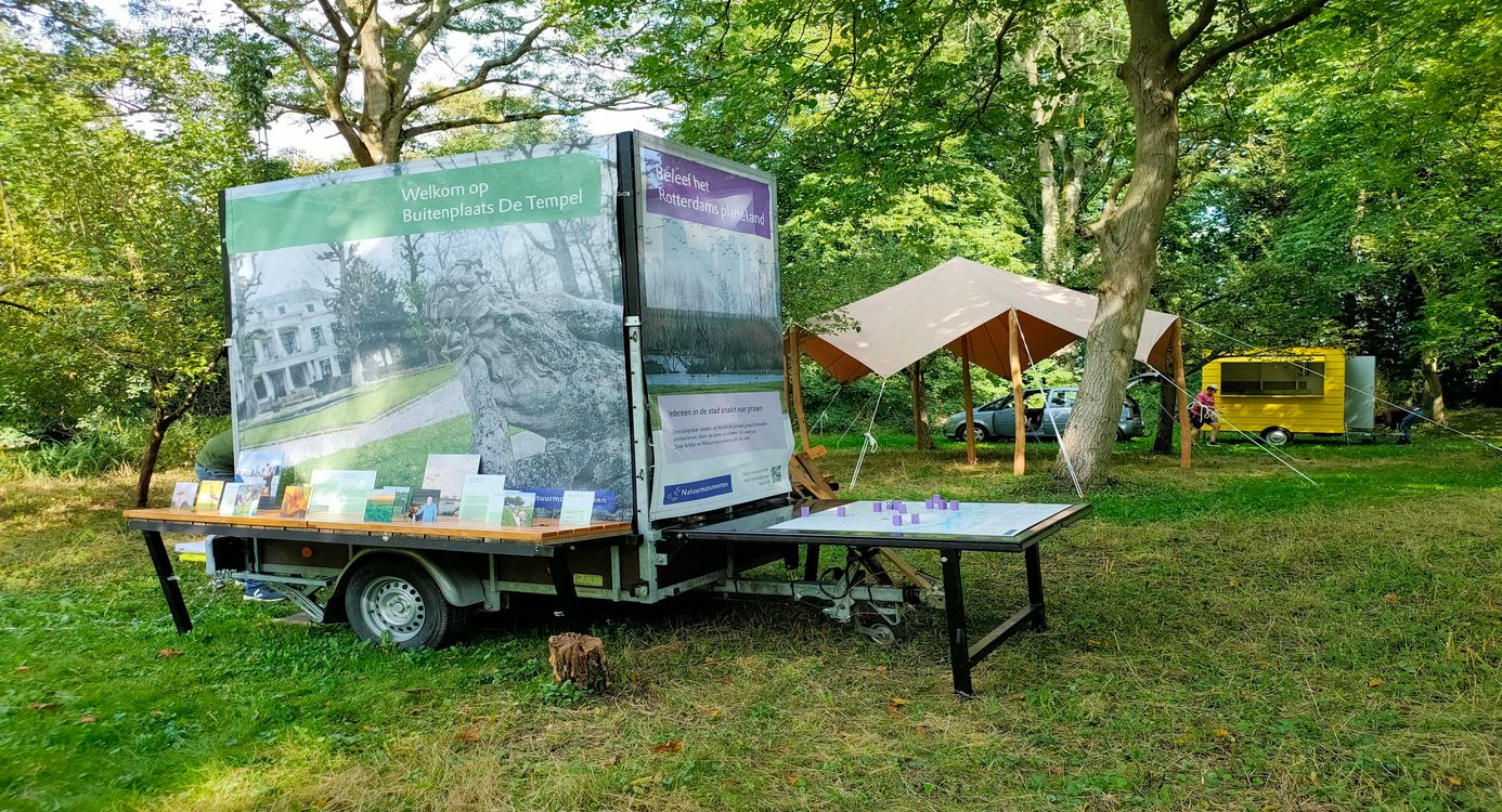 Mobiel infopunt en foodtruck boomgaard De Tempel