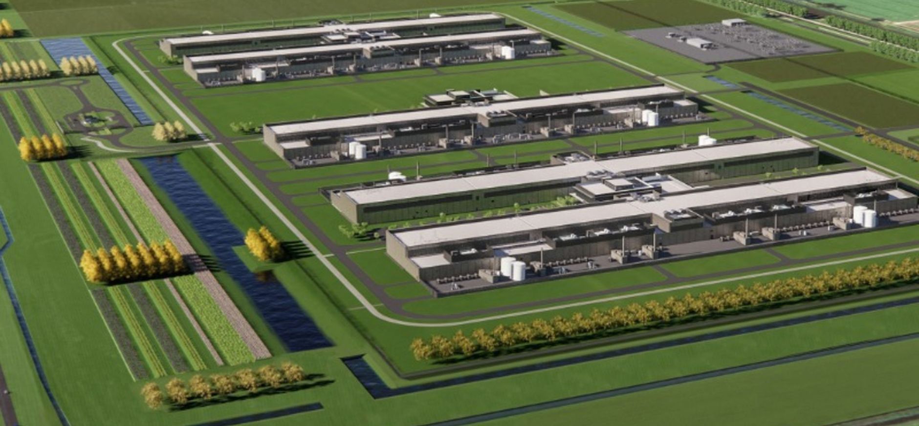 Datacentrum Zeewolde artist impressie