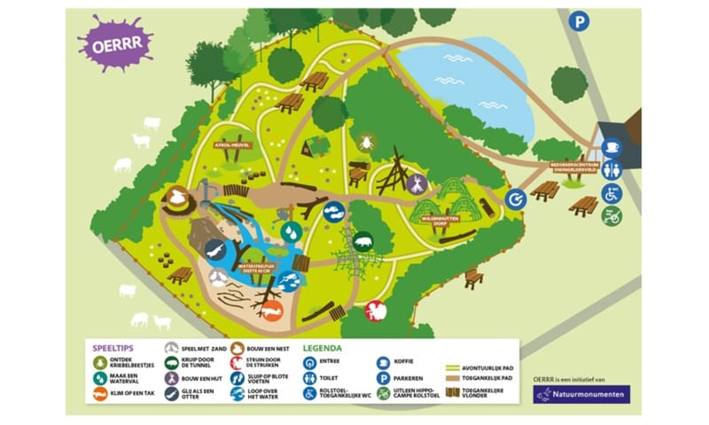 Plattegrond Speelnatuur van OERRR Dwingelderveld