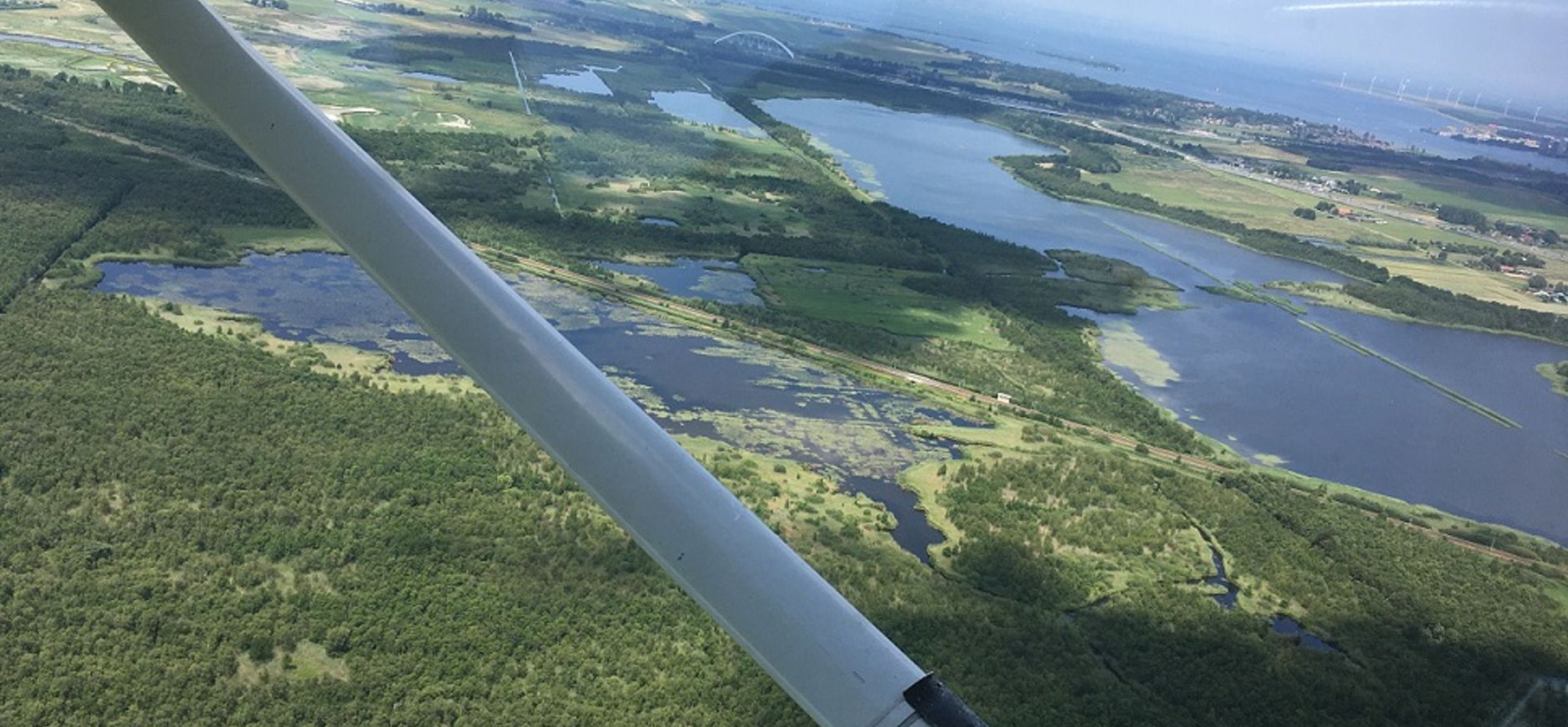 Purperreigers Naardermeer tellen - 2022 luchtfoto