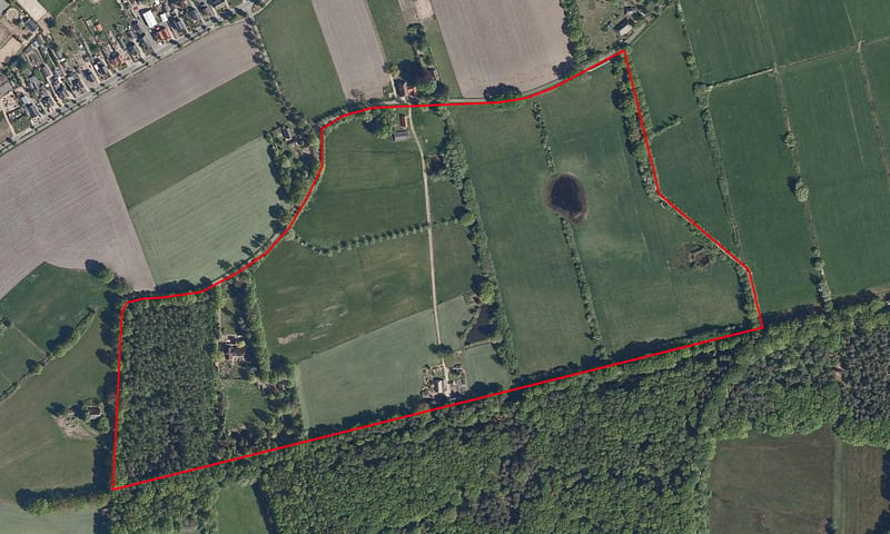 Contouren plangebied Leusveld Noordwest