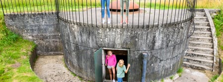 Gezin op hefkoepel