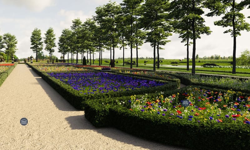 Uitsnede 5d visual achtertuin vergezicht De Tempel