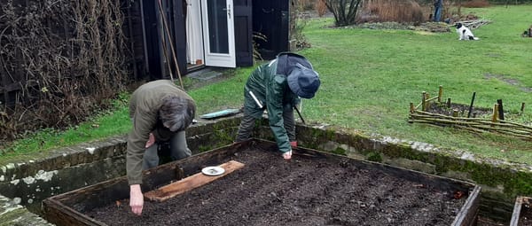 voorjaar in moestuin Velhorst