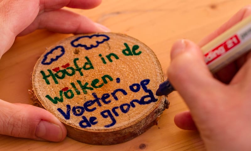Hoofd in de wolken, voeten op de grond