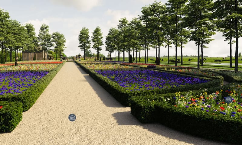 Uitsnede 5d visual achtertuin vergezicht De Tempel
