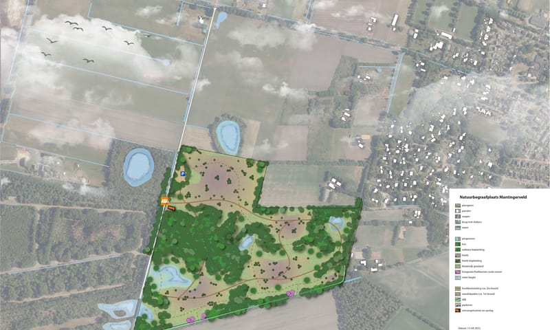 Eerste ontwerp Natuurbegraven Mantingerveld Ontwerp Natuurbegraven Mantingerveld oud