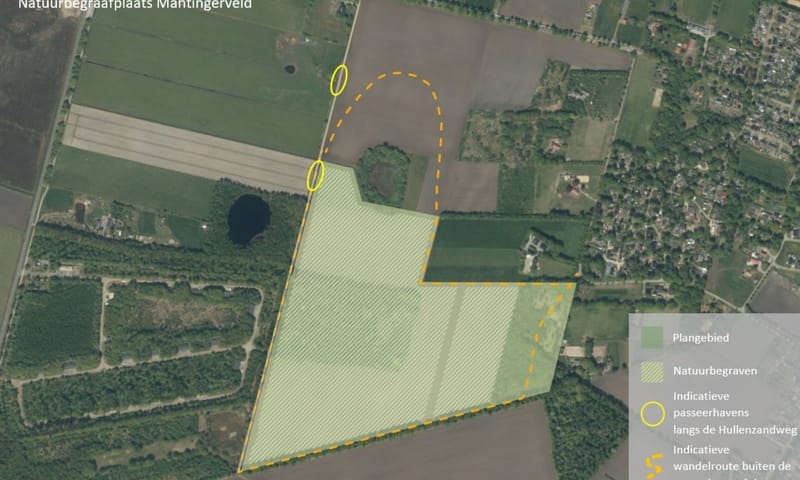 Kaart plangebied natuurbegraven Mantingerveld met aanpassingen Kaart plangebied natuurbegraven Mantingerveld met aanpassingen