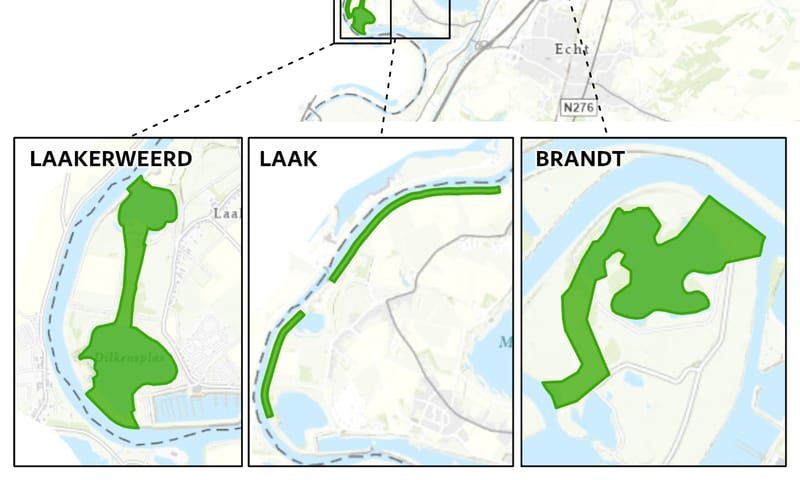 overzichtskaart KRW-maatregelen Maasgouw