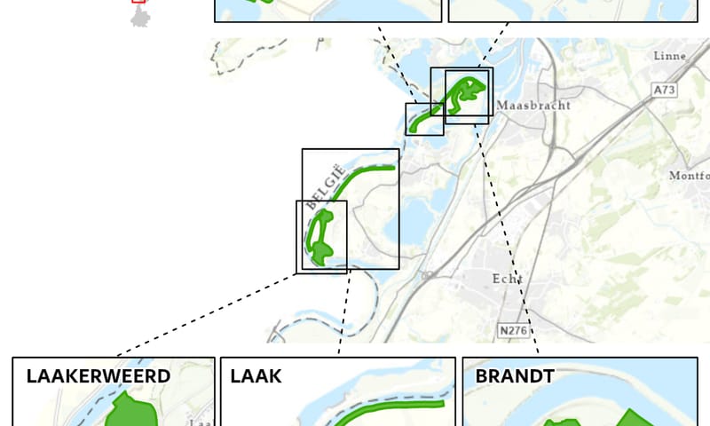 overzichtskaart KRW-maatregelen Maasgouw