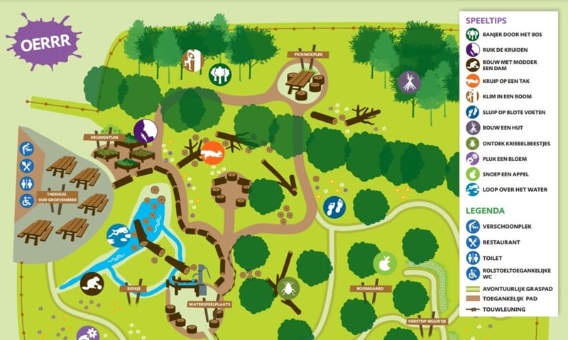 Natuurspeeltuin Oud Groevenbeek plattegrond