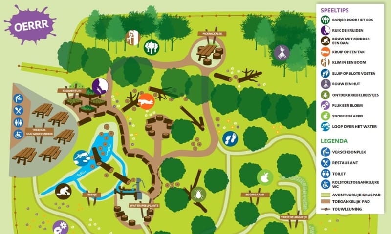 Natuurspeeltuin Oud Groevenbeek plattegrond