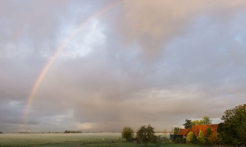 Landschap met regenboog Landschap met regenboog
