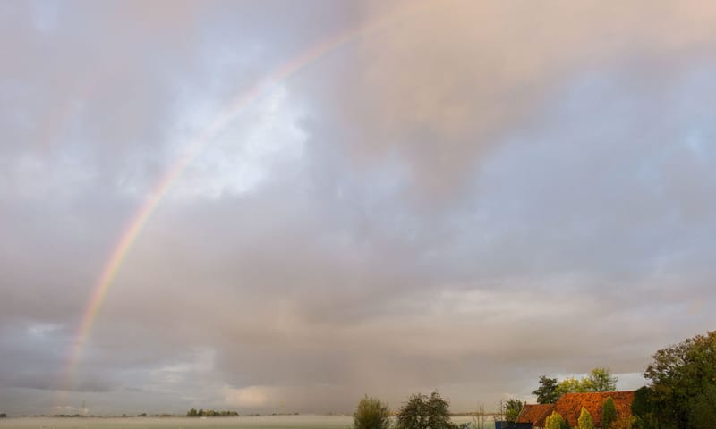 Landschap met regenboog Landschap met regenboog