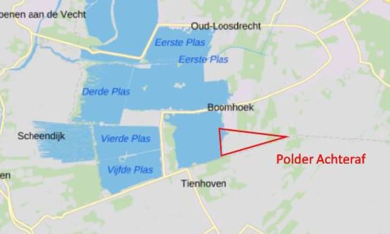 Kaartje ligging Polder Achteraf