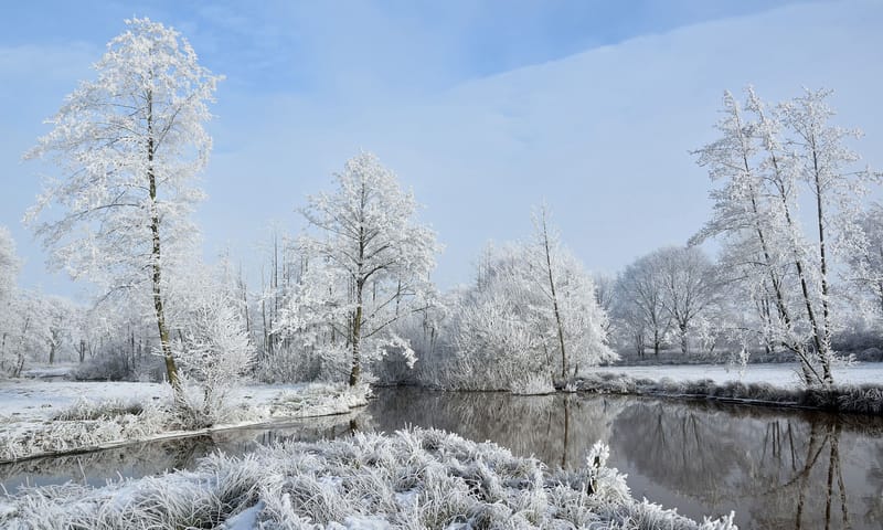 Ruiten Aa bij Sellingen in de winter