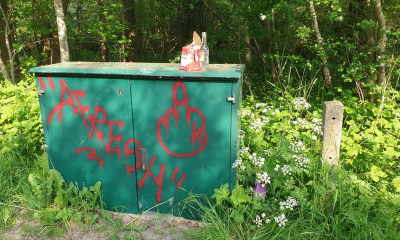 Weinig afval bij het noordoost-strand