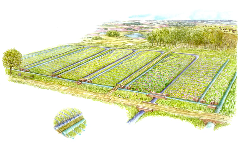 Schematische weergave vloeiweiden
