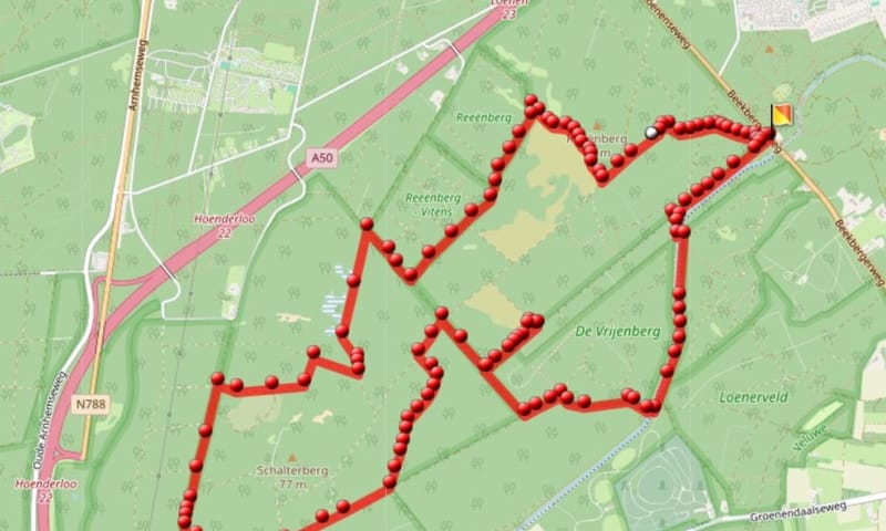 Gewijzigde wandelroute Hoeve Delle Gewijzigde wandelroute Hoeve Delle